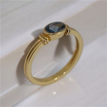 Mavi doğal taş yüzük